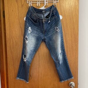 Dollhouse Distressed Blue Ankle Jeans